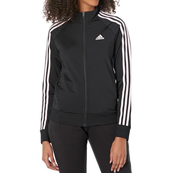 Adidas Women’s Primegreen Essentials Warm up Slim 3-stripes track jacket–size XS - Picture 2 of 8